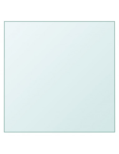 Piano Tavolo Trasparente 60x60 cm Vetro Temperato