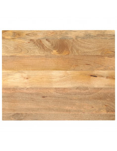 Piano per Tavolo 100x80x3,8cm Rettangolare Legno Massello Mango 2