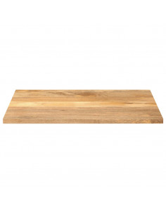 Piano per Tavolo 100x80x3,8cm Rettangolare Legno Massello Mango 2