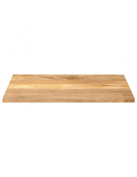 Piano per Tavolo 100x80x3,8cm Rettangolare Legno Massello Mango