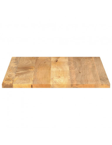 Piano per Tavolo 100x80x3,8cm Rettangolare Legno Massello Mango