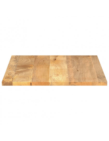 Piano per Tavolo 100x80x3,8cm Rettangolare Legno Massello Mango
