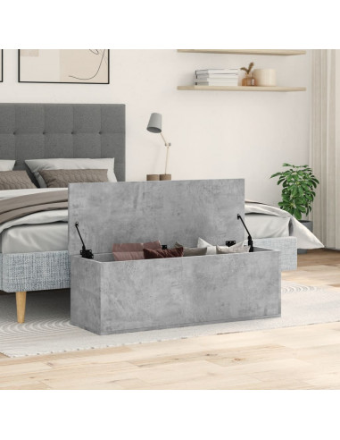 Contenitore Portaoggetti Grigio Cemento 102x35x35cm Truciolato