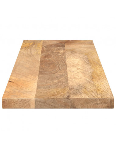Piano per Tavolo 120x40x3,8cm Rettangolare Legno Massello Mango