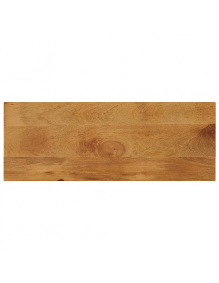 Piano per Tavolo 80x20x2,5cm Rettangolare Legno Massello Mango