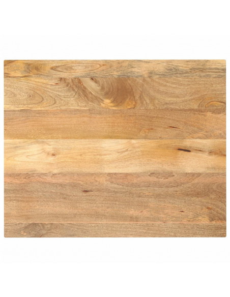 Piano per Tavolo 90x80x3,8 cm Rettangolare Legno Massello Mango