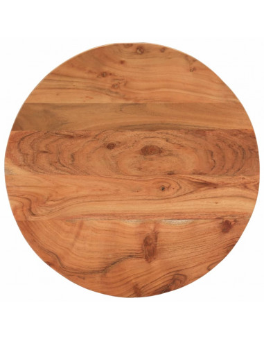 Piano per Tavolo Ø40x2,5 cm Rotondo in Legno Massello di Acacia