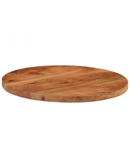 Piano per Tavolo Ø40x2,5 cm Rotondo in Legno Massello di Acacia