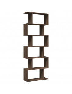 Libreria 6 Ripiani Rovere Marrone 70x24x193 cm in Truciolato 2