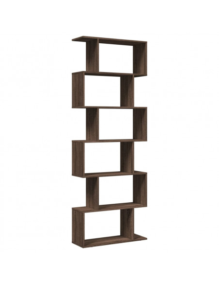 Libreria 6 Ripiani Rovere Marrone 70x24x193 cm in Truciolato