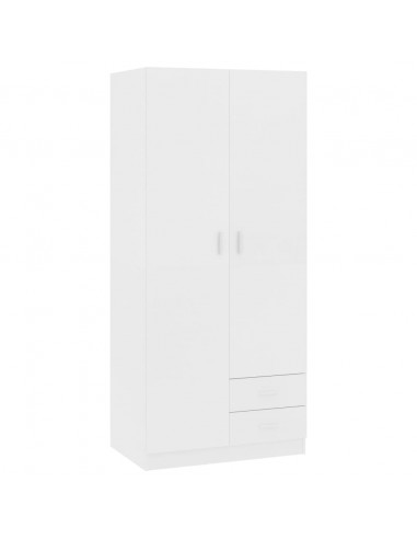 Armadio Bianco 80x52x180 cm in Legno Multistrato