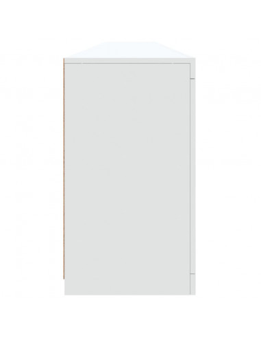 Credenza con Luci LED Bianca 283x37x67 cm