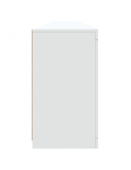 Credenza con Luci LED Bianca 283x37x67 cm