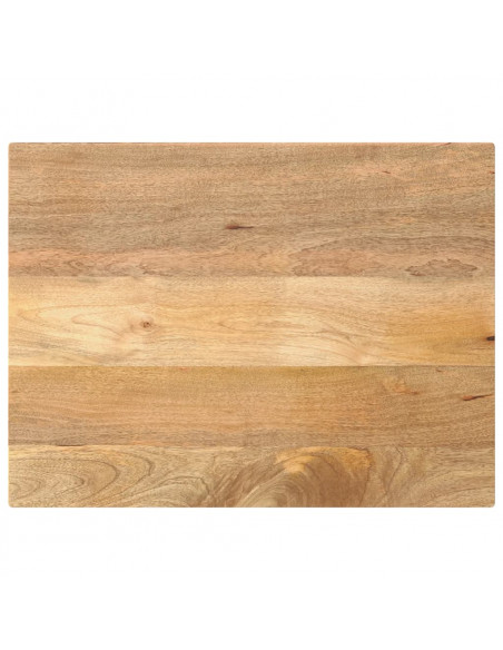 Piano per Tavolo 80x70x3,8 cm Rettangolare Legno Massello Mango