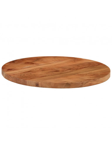 Piano per Tavolo Ø40x3,8 cm Rotondo in Legno Massello di Acacia