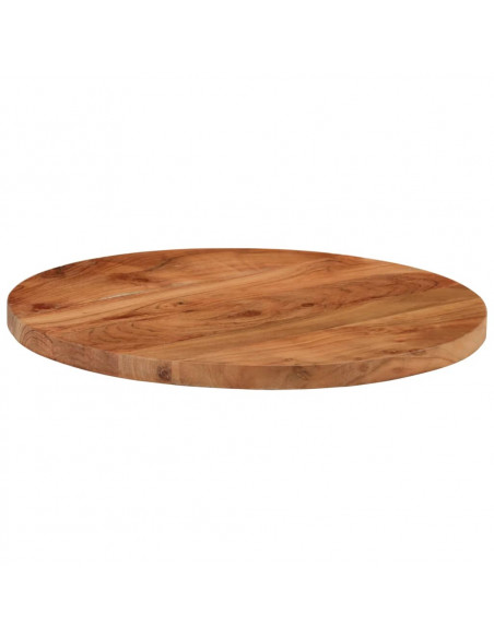 Piano per Tavolo Ø40x3,8 cm Rotondo in Legno Massello di Acacia