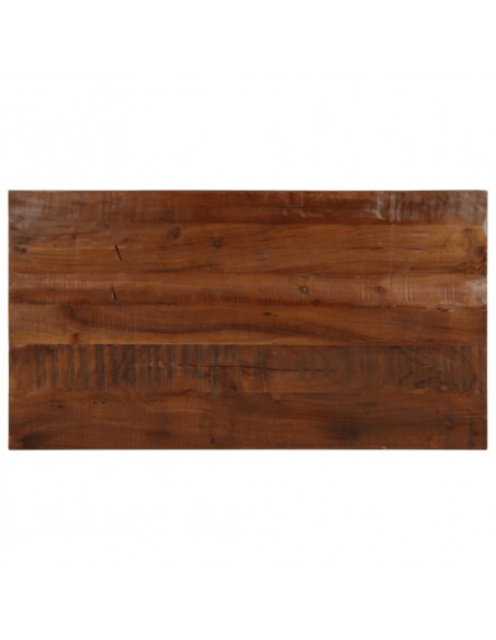 Piano Tavolo 100x50x2,5 cm Rettangolare in Massello di Recupero