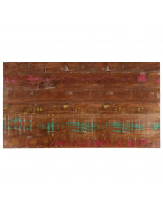 Piano Tavolo 100x50x2,5 cm Rettangolare in Massello di Recupero 2