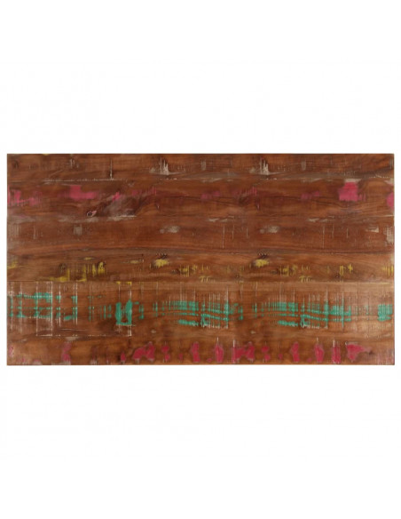 Piano Tavolo 100x60x2,5 cm Rettangolare in Massello di Recupero