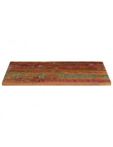 Piano Tavolo 100x60x2,5 cm Rettangolare in Massello di Recupero