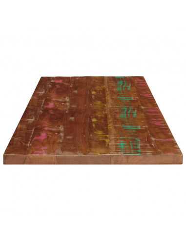 Piano Tavolo 100x60x2,5 cm Rettangolare in Massello di Recupero