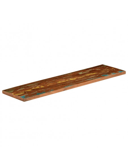 Piano Tavolo 110x20x2,5 cm Rettangolare in Massello di Recupero