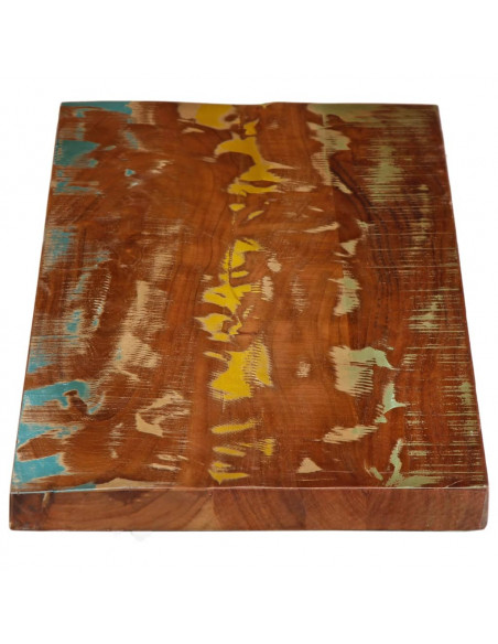 Piano Tavolo 120x40x2,5 cm Rettangolare in Massello di Recupero