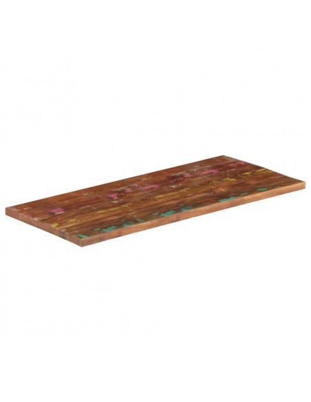 Piano Tavolo 120x60x2,5 cm Rettangolare in Massello di Recupero