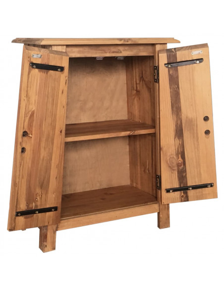 Mobile da Bagno in Legno Massello di Pino 59x32x80 cm