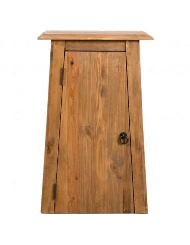 Mobile da Bagno a Parete in Legno Massello di Pino 42x23x70 cm