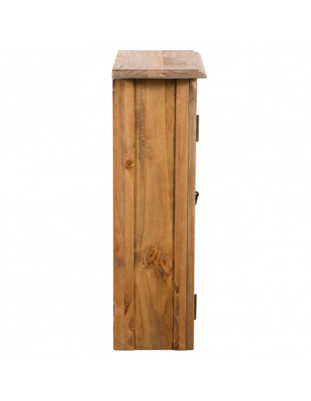 Mobile da Bagno a Parete in Legno Massello di Pino 42x23x70 cm