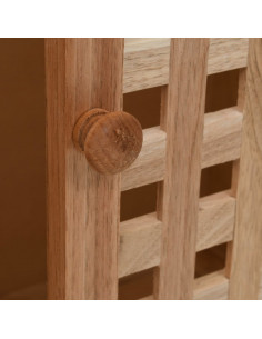 Mobiletto per Lavello con Specchio in Legno Massello di Noce 2