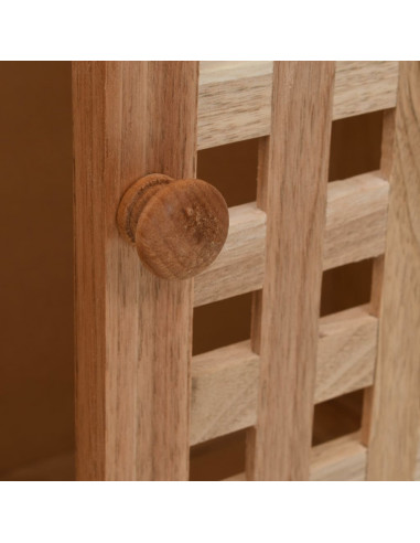 Mobiletto per Lavello con Specchio in Legno Massello di Noce