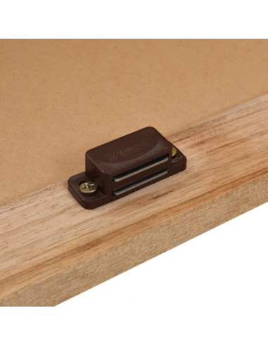 Mobiletto per Lavello con Specchio in Legno Massello di Noce