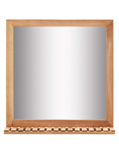 Mobiletto per Lavello con Specchio in Legno Massello di Noce