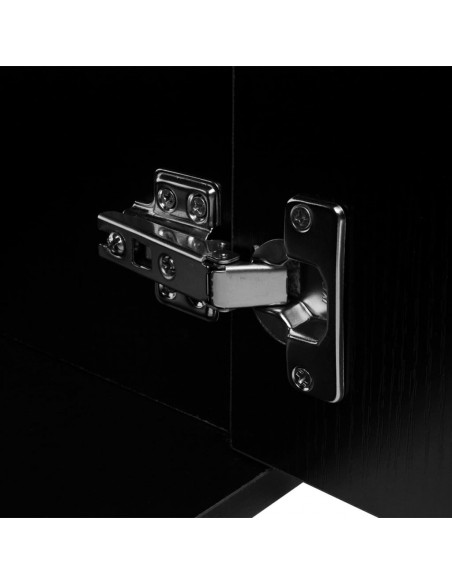 Mobili da Bagno con Lavabo Set 9 pz Nero