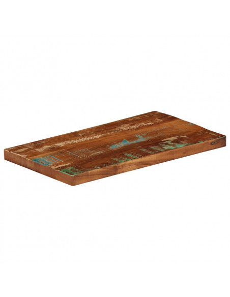 Piano Tavolo 50x20x2,5 cm Rettangolare in Massello di Recupero