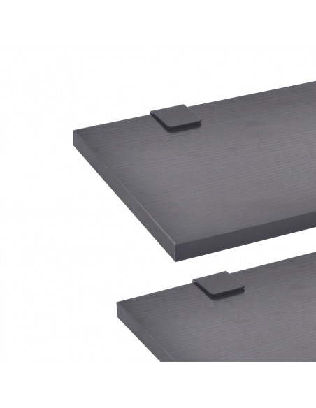 Mobili da Bagno con Lavabo Set 9 pz Nero