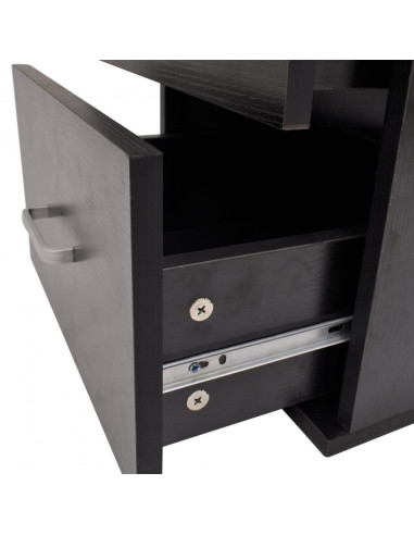 Mobili da Bagno con Lavabo Set 7 pz Nero