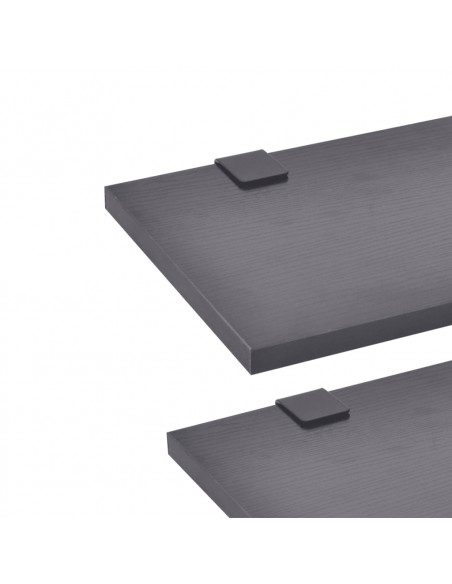 Set Mobili da Bagno con Lavabo 8 pz Nero