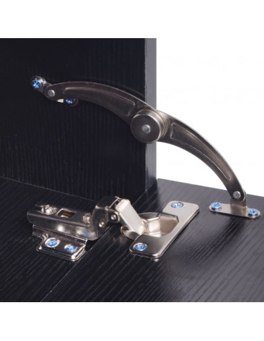 Set Mobili da Bagno con Lavabo 8 pz Nero