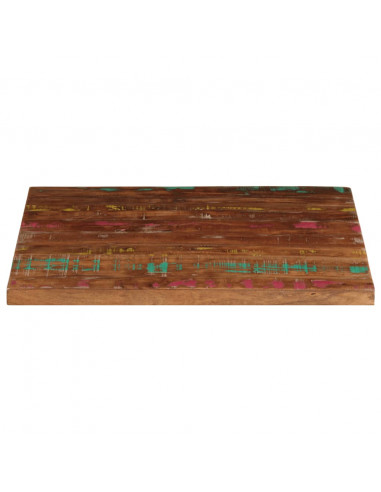 Piano Tavolo 70x70x2,5 cm Quadrato Legno Massello di Recupero