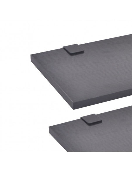 Set Mobili da Bagno 10 pz con Lavabo e Rubinetto Nero