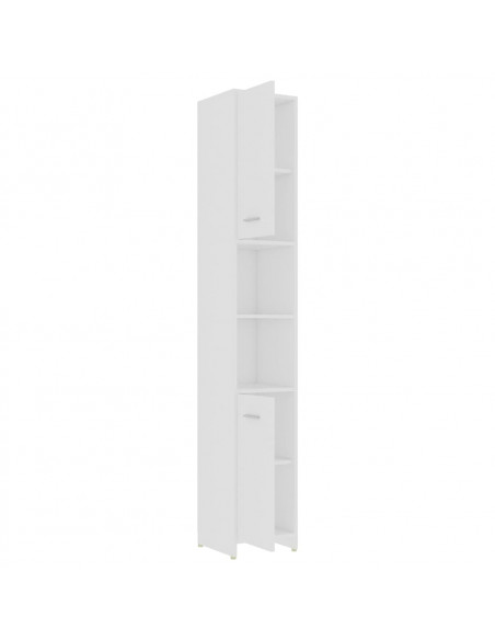 Set Mobili da Bagno 4 pz Bianco in Legno Multistrato