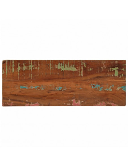 Piano Tavolo 90x40x2,5 cm Rettangolare in Massello di Recupero