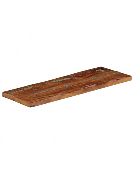 Piano Tavolo 90x40x2,5 cm Rettangolare in Massello di Recupero