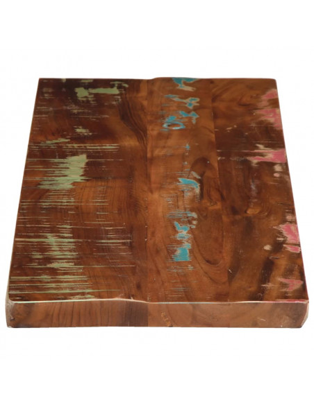 Piano Tavolo 90x40x2,5 cm Rettangolare in Massello di Recupero