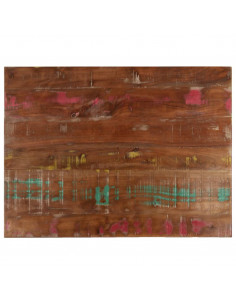 Piano Tavolo 90x70x2,5 cm Rettangolare in Massello di Recupero 2