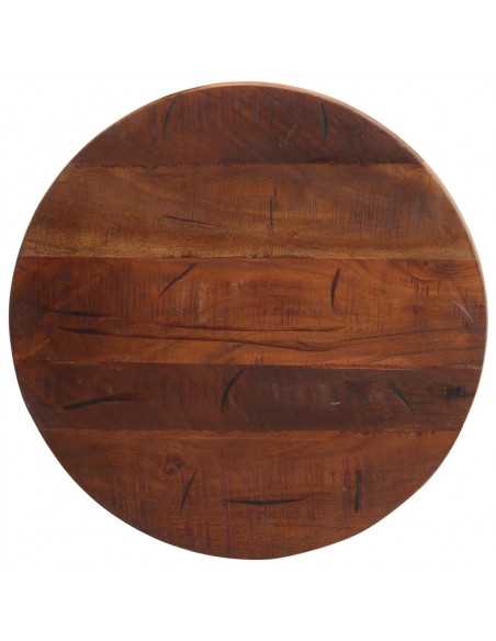 Piano per Tavolo Ø 40x2,5 cm Rotondo Legno Massello di Recupero