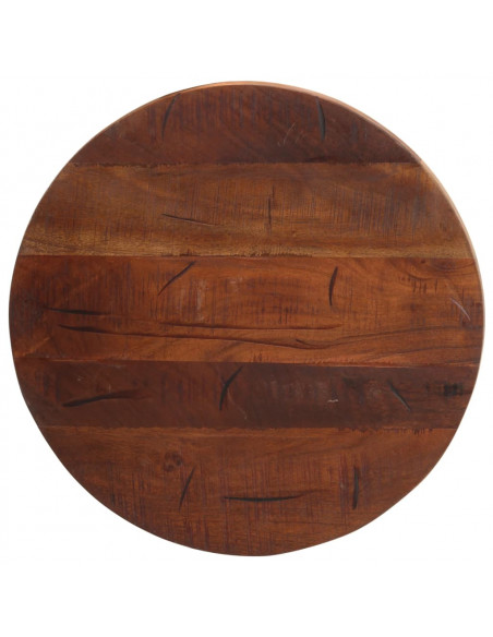 Piano per Tavolo Ø 40x3,8 cm Rotondo Legno Massello di Recupero